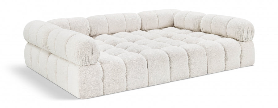 Meridian Furniture - Ames 102" Boucle Fabric Upholstered 6 Piece Modular Sectional - 611Cream-Sec6C - GreatFurnitureDeal