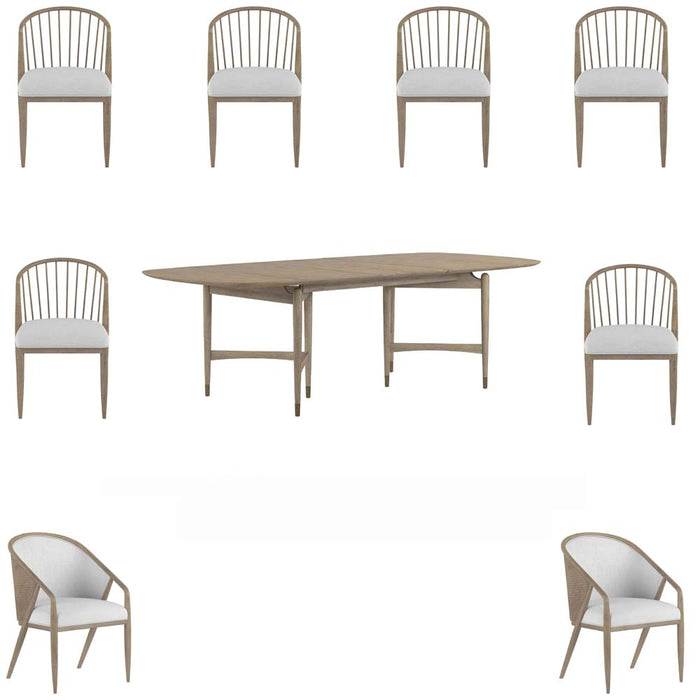 ART Furniture - Finn 9 Piece Rectangular Dining Table Set in Tawny - 313220-2803-9SET - GreatFurnitureDeal