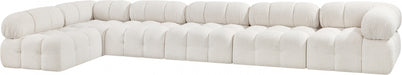 Meridian Furniture - Ames 170" Boucle Fabric Upholstered 6 Piece Modular Sectional - 611Cream-Sec6E - GreatFurnitureDeal