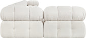 Meridian Furniture - Ames 170" Boucle Fabric Upholstered 6 Piece Modular Sectional - 611Cream-Sec6E - GreatFurnitureDeal