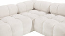 Meridian Furniture - Ames 170" Boucle Fabric Upholstered 6 Piece Modular Sectional - 611Cream-Sec6E - GreatFurnitureDeal
