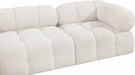 Meridian Furniture - Ames 136" Boucle Fabric Upholstered 6 Piece Modular Sectional - 611Cream-Sec6F - GreatFurnitureDeal