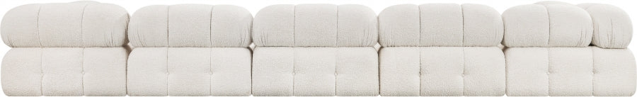 Meridian Furniture - Ames 170" Boucle Fabric Upholstered 7 Piece Modular Sectional - 611Cream-Sec7A - GreatFurnitureDeal