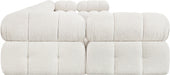 Meridian Furniture - Ames 170" Boucle Fabric Upholstered 7 Piece Modular Sectional - 611Cream-Sec7A - GreatFurnitureDeal