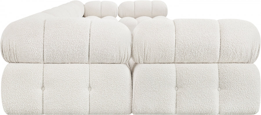 Meridian Furniture - Ames 170" Boucle Fabric Upholstered 7 Piece Modular Sectional - 611Cream-Sec7A - GreatFurnitureDeal