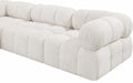 Meridian Furniture - Ames 170" Boucle Fabric Upholstered 7 Piece Modular Sectional - 611Cream-Sec7A - GreatFurnitureDeal