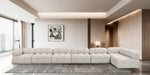 Meridian Furniture - Ames 204" Boucle Fabric Upholstered 7 Piece Modular Sectional - 611Cream-Sec7C - GreatFurnitureDeal