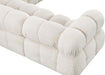 Meridian Furniture - Ames 136" Boucle Fabric Upholstered 7 Piece Modular Sectional - 611Cream-Sec7E - GreatFurnitureDeal