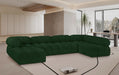 Meridian Furniture - Ames 136" Boucle Fabric Upholstered 6 Piece Modular Sectional - 611Green-Sec6A - GreatFurnitureDeal