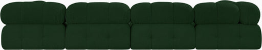 Meridian Furniture - Ames 136" Boucle Fabric Upholstered 6 Piece Modular Sectional - 611Green-Sec6A - GreatFurnitureDeal