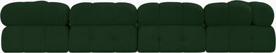 Meridian Furniture - Ames 136" Boucle Fabric Upholstered 6 Piece Modular Sectional - 611Green-Sec6B - GreatFurnitureDeal