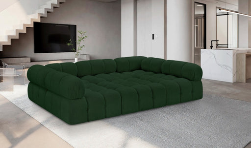 Meridian Furniture - Ames 102" Boucle Fabric Upholstered 6 Piece Modular Sectional - 611Green-Sec6C - GreatFurnitureDeal