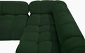Meridian Furniture - Ames 170" Boucle Fabric Upholstered 6 Piece Modular Sectional - 611Green-Sec6E - GreatFurnitureDeal