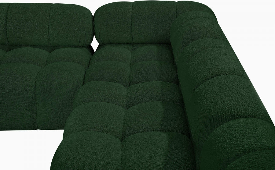 Meridian Furniture - Ames 170" Boucle Fabric Upholstered 6 Piece Modular Sectional - 611Green-Sec6E - GreatFurnitureDeal