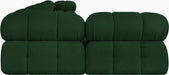 Meridian Furniture - Ames 170" Boucle Fabric Upholstered 6 Piece Modular Sectional - 611Green-Sec6E - GreatFurnitureDeal