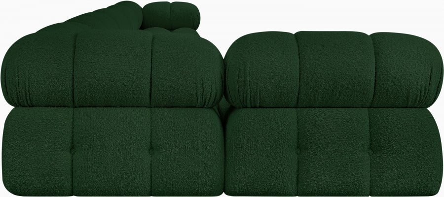 Meridian Furniture - Ames 170" Boucle Fabric Upholstered 6 Piece Modular Sectional - 611Green-Sec6E - GreatFurnitureDeal