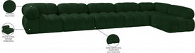 Meridian Furniture - Ames 170" Boucle Fabric Upholstered 6 Piece Modular Sectional - 611Green-Sec6E - GreatFurnitureDeal