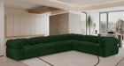 Meridian Furniture - Ames 136" Boucle Fabric Upholstered 6 Piece Modular Sectional - 611Green-Sec6F - GreatFurnitureDeal