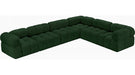 Meridian Furniture - Ames 136" Boucle Fabric Upholstered 6 Piece Modular Sectional - 611Green-Sec6F - GreatFurnitureDeal