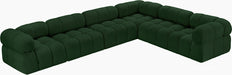 Meridian Furniture - Ames 136" Boucle Fabric Upholstered 6 Piece Modular Sectional - 611Green-Sec6F - GreatFurnitureDeal