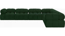 Meridian Furniture - Ames 136" Boucle Fabric Upholstered 6 Piece Modular Sectional - 611Green-Sec6F - GreatFurnitureDeal
