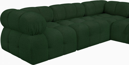 Meridian Furniture - Ames 170" Boucle Fabric Upholstered 7 Piece Modular Sectional - 611Green-Sec7A - GreatFurnitureDeal