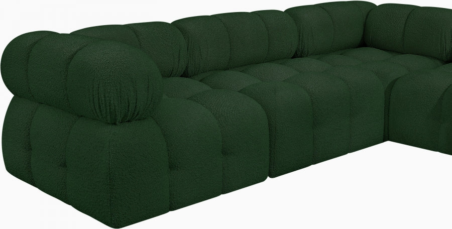 Meridian Furniture - Ames 170" Boucle Fabric Upholstered 7 Piece Modular Sectional - 611Green-Sec7A - GreatFurnitureDeal