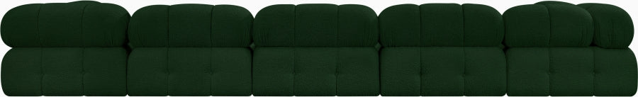 Meridian Furniture - Ames 170" Boucle Fabric Upholstered 7 Piece Modular Sectional - 611Green-Sec7A - GreatFurnitureDeal