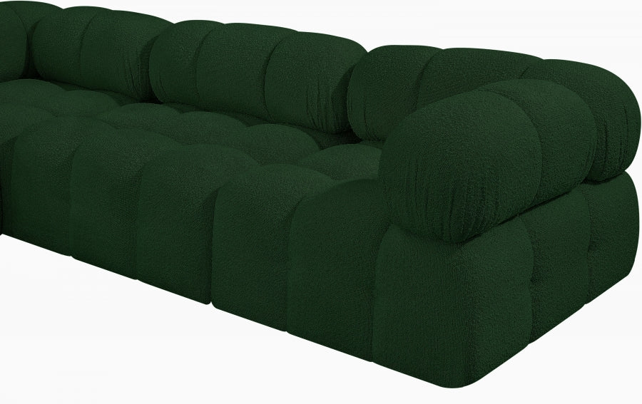 Meridian Furniture - Ames 170" Boucle Fabric Upholstered 7 Piece Modular Sectional - 611Green-Sec7A - GreatFurnitureDeal