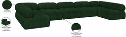 Meridian Furniture - Ames 170" Boucle Fabric Upholstered 7 Piece Modular Sectional - 611Green-Sec7A - GreatFurnitureDeal