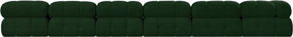 Meridian Furniture - Ames 204" Boucle Fabric Upholstered 7 Piece Modular Sectional - 611Green-Sec7C - GreatFurnitureDeal
