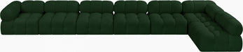 Meridian Furniture - Ames 204" Boucle Fabric Upholstered 7 Piece Modular Sectional - 611Green-Sec7C - GreatFurnitureDeal
