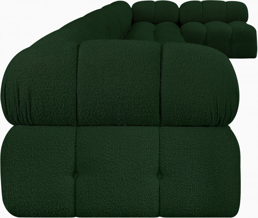 Meridian Furniture - Ames 204" Boucle Fabric Upholstered 7 Piece Modular Sectional - 611Green-Sec7C - GreatFurnitureDeal