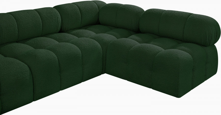 Meridian Furniture - Ames 204" Boucle Fabric Upholstered 7 Piece Modular Sectional - 611Green-Sec7C - GreatFurnitureDeal