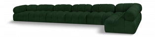 Meridian Furniture - Ames 204" Boucle Fabric Upholstered 7 Piece Modular Sectional - 611Green-Sec7C - GreatFurnitureDeal