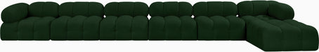 Meridian Furniture - Ames 204" Boucle Fabric Upholstered 7 Piece Modular Sectional - 611Green-Sec7D - GreatFurnitureDeal