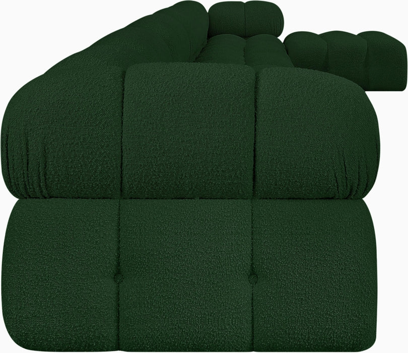 Meridian Furniture - Ames 204" Boucle Fabric Upholstered 7 Piece Modular Sectional - 611Green-Sec7D - GreatFurnitureDeal