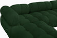 Meridian Furniture - Ames 204" Boucle Fabric Upholstered 7 Piece Modular Sectional - 611Green-Sec7D - GreatFurnitureDeal
