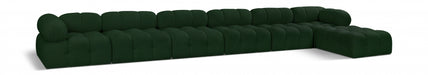 Meridian Furniture - Ames 204" Boucle Fabric Upholstered 7 Piece Modular Sectional - 611Green-Sec7D - GreatFurnitureDeal