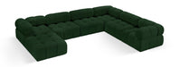 Meridian Furniture - Ames 136" Boucle Fabric Upholstered 7 Piece Modular Sectional - 611Green-Sec7E - GreatFurnitureDeal