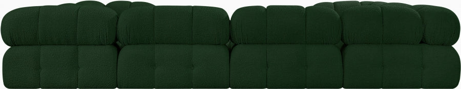 Meridian Furniture - Ames 136" Boucle Fabric Upholstered 8 Piece Modular Sectional Sofa - 611Green-Sec8A - GreatFurnitureDeal