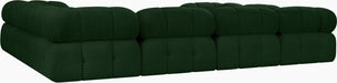 Meridian Furniture - Ames 136" Boucle Fabric Upholstered 8 Piece Modular Sectional Sofa - 611Green-Sec8A - GreatFurnitureDeal