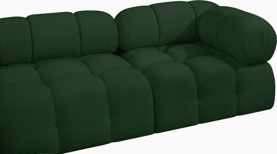 Meridian Furniture - Ames 136" Boucle Fabric Upholstered 8 Piece Modular Sectional Sofa - 611Green-Sec8A - GreatFurnitureDeal