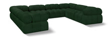 Meridian Furniture - Ames 136" Boucle Fabric Upholstered 8 Piece Modular Sectional Sofa - 611Green-Sec8A - GreatFurnitureDeal