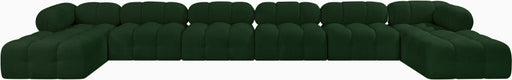 Meridian Furniture - Ames 204" Boucle Fabric Upholstered 8 Piece Modular Sectional - 611Green-Sec8B - GreatFurnitureDeal