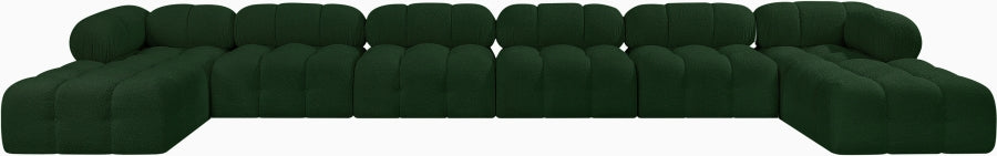 Meridian Furniture - Ames 204" Boucle Fabric Upholstered 8 Piece Modular Sectional - 611Green-Sec8B - GreatFurnitureDeal