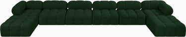 Meridian Furniture - Ames 204" Boucle Fabric Upholstered 8 Piece Modular Sectional - 611Green-Sec8B - GreatFurnitureDeal