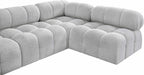 Meridian Furniture - Ames 136" Boucle Fabric Upholstered 6 Piece Modular Sectional - 611Grey-Sec6A - GreatFurnitureDeal