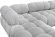 Meridian Furniture - Ames 136" Boucle Fabric Upholstered 6 Piece Modular Sectional - 611Grey-Sec6A - GreatFurnitureDeal