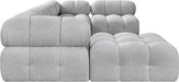 Meridian Furniture - Ames 136" Boucle Fabric Upholstered 6 Piece Modular Sectional - 611Grey-Sec6A - GreatFurnitureDeal